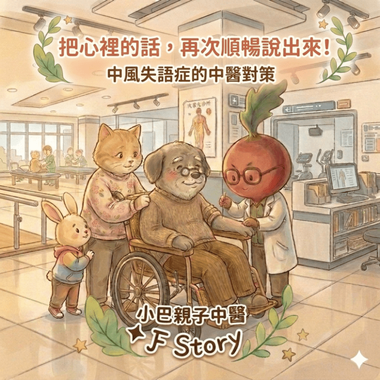 中風失語針灸臨床衛教圖