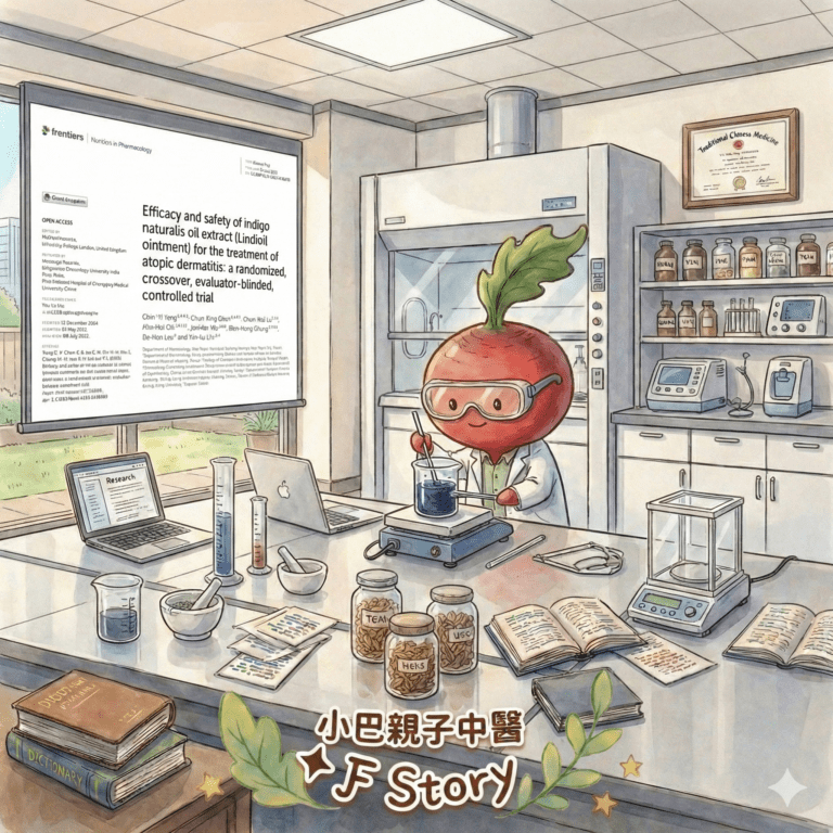 長庚青黛油膏研究論文示意